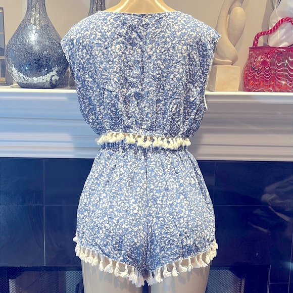 L’ATISTE- Blue Floral Two-Piece Set with Tassels size M, S - Picture 5 of 7